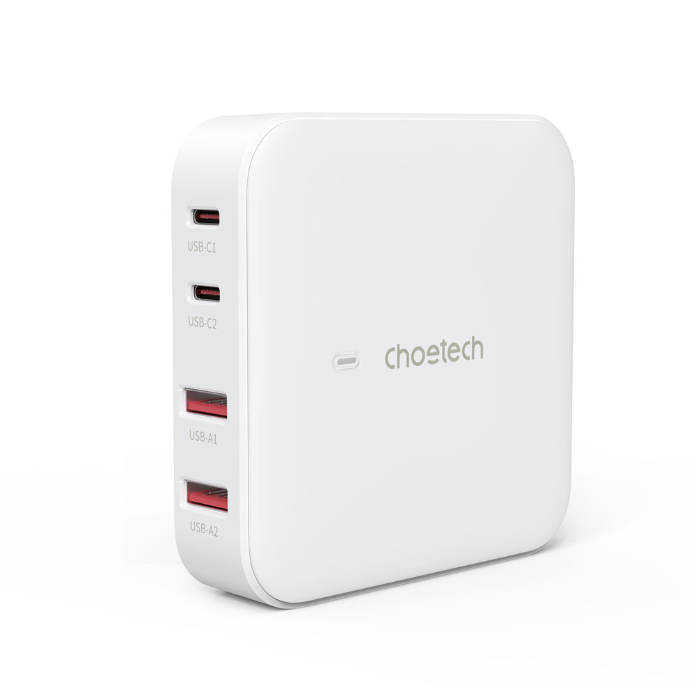 Choetech PD8008 GaN 100W 4 ports desktop charger UK white