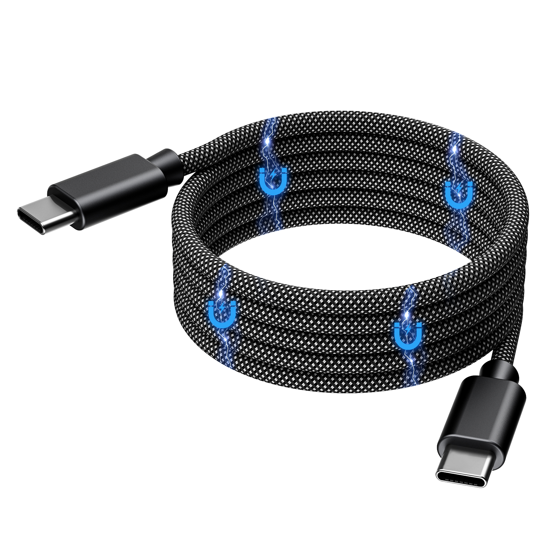 Choetech XCC-1051 PD3.1 240W USB-C to USB-C Magnet Cable Black 1.8M