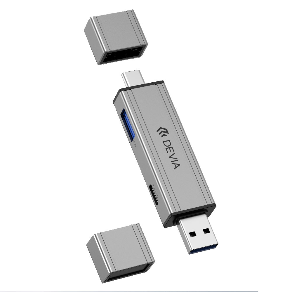 Pro3 USB + Type-C Dual-Head 4-in-1 Card Reader Adapter