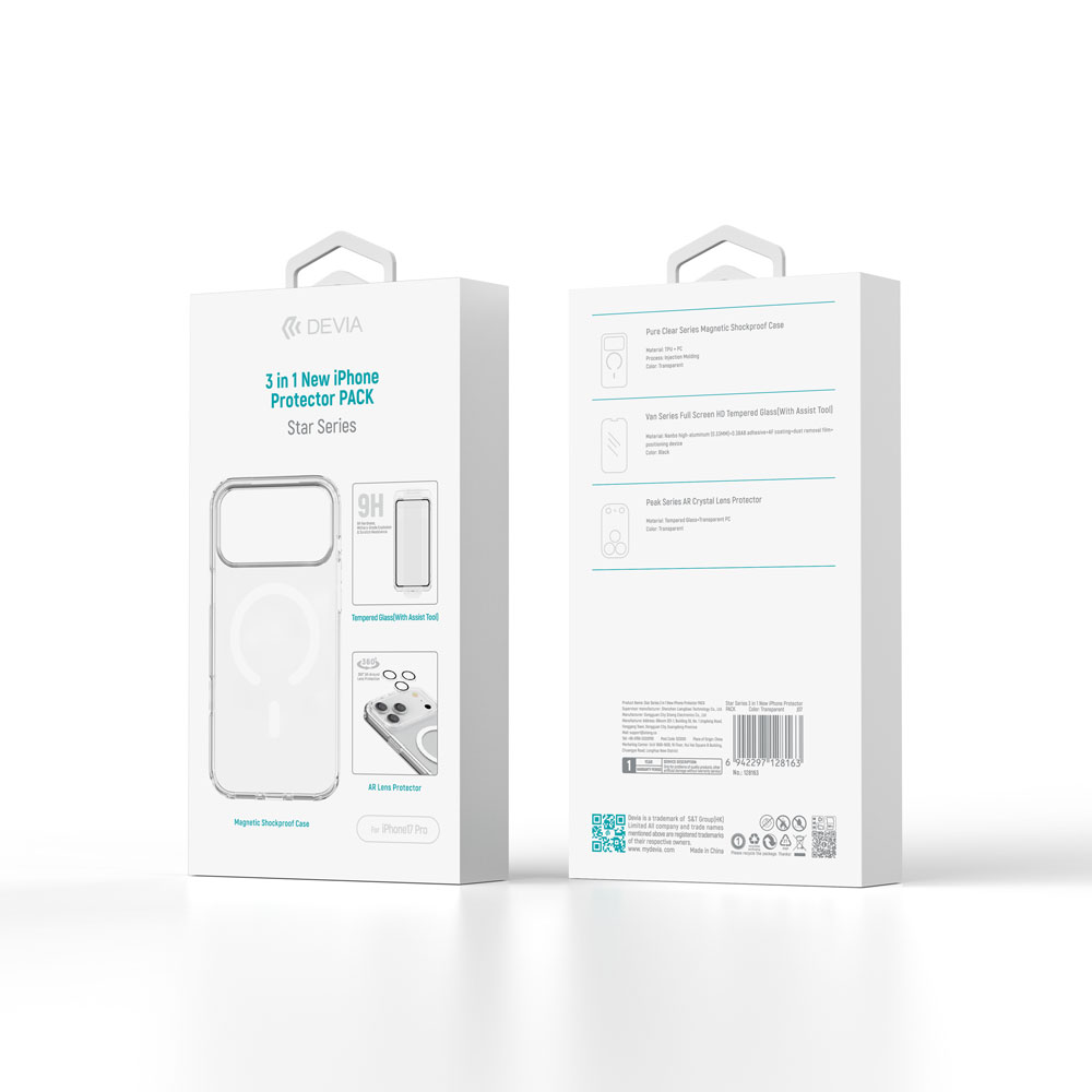 DEVIA iPhone17 Pro - Star Series 3 in 1 New iPhone Protector PACK