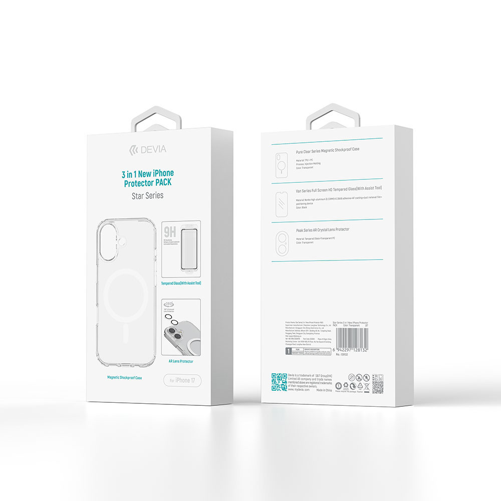 DEVIA iPhone17 - Star Series 3 in 1 New iPhone Protector PACK