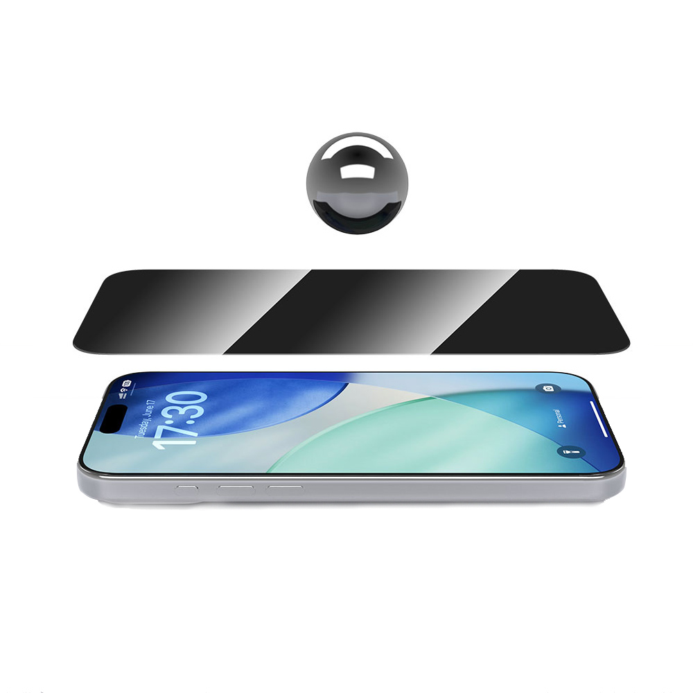 DEVIA iPhone17/17pro/17pro max Van Series Full Screen Privacy Tempered Glass(With Assist Tool)