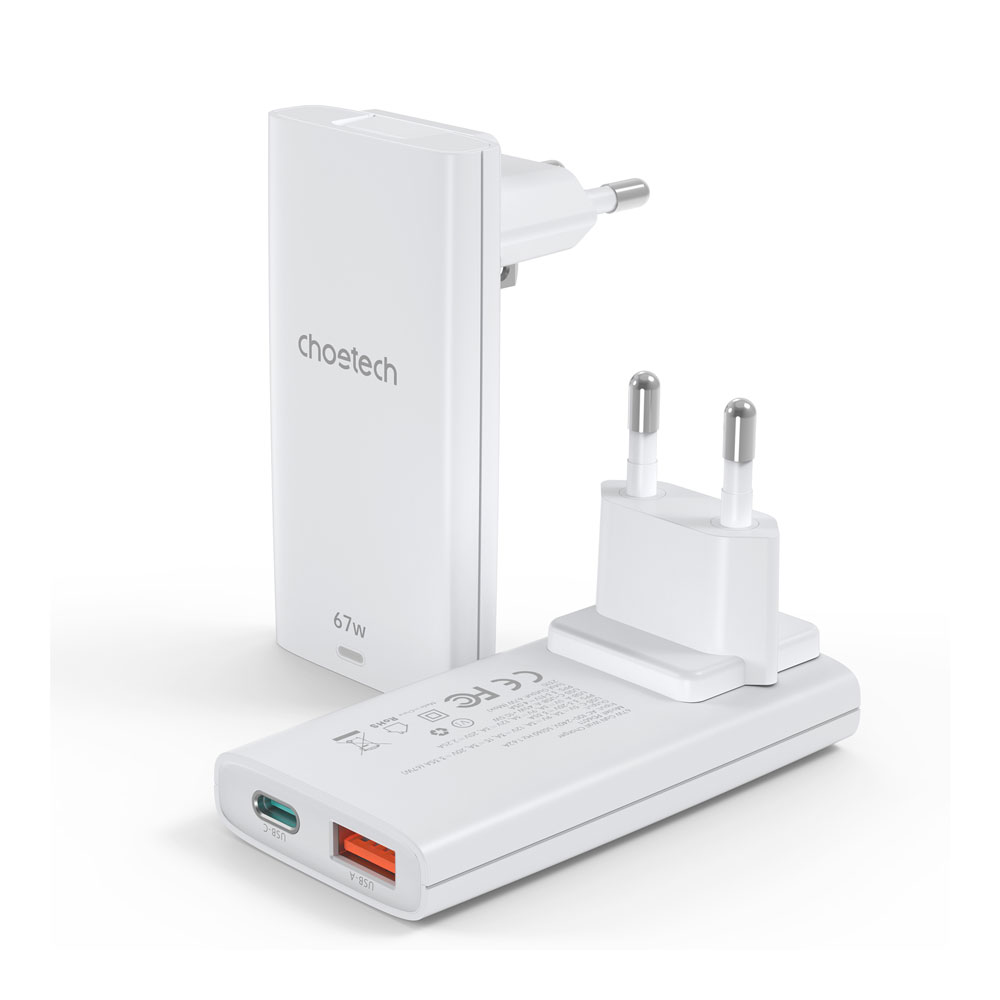 PD 6011 PD65W GAN Ultra thin A+C  wall charger white PD 6011 PD65W GAN Ultra thin A+C  wall charger white