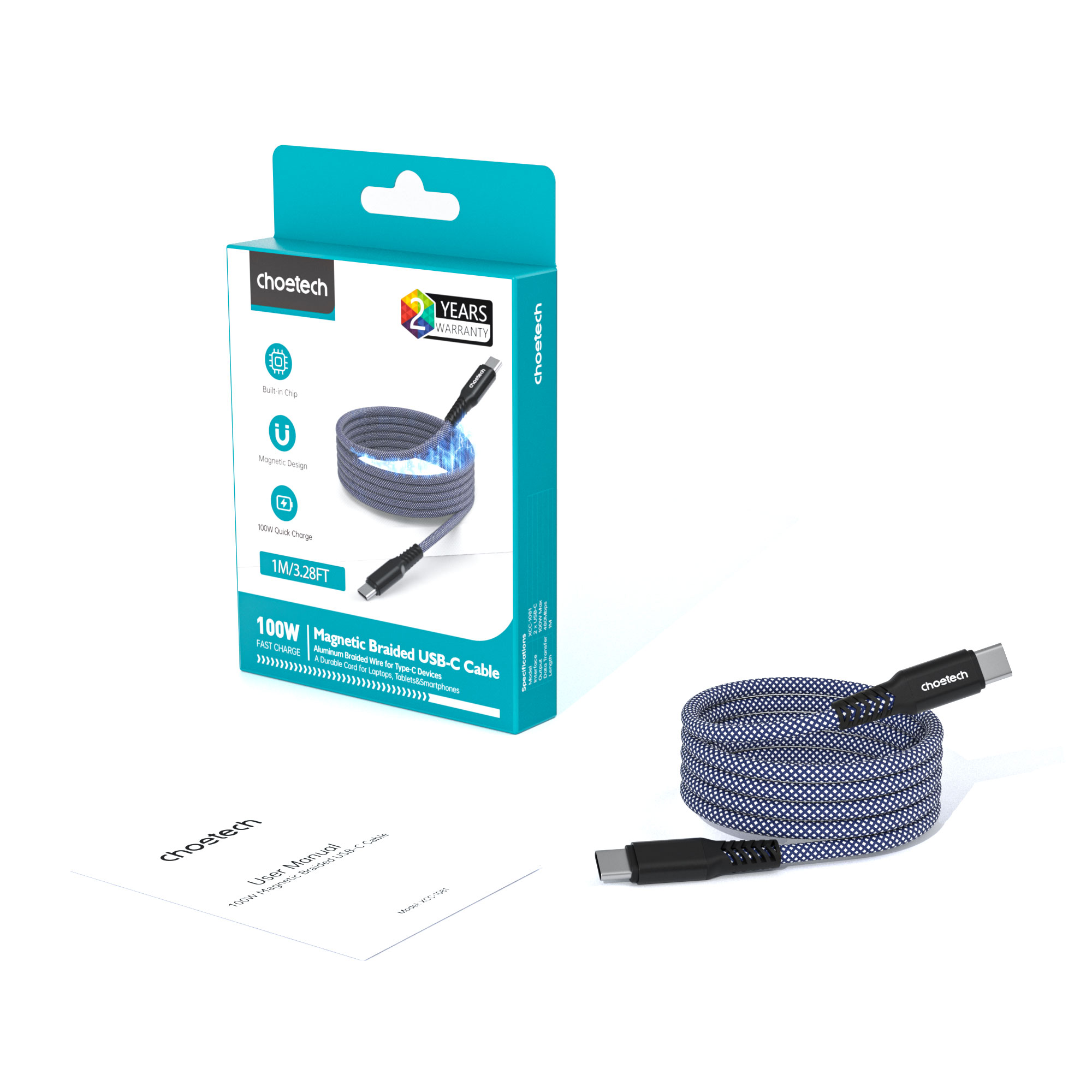 XCC 1081 100W USB-C to USB-C Magnet Cable 1m XCC 1081 100W USB-C to USB-C Magnet Cable 1m