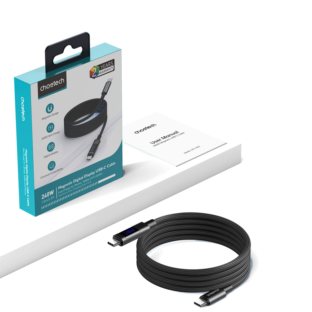 XCC 1061 PD240W USB-C to USB-C Digital Display Magnet Cable, 1.8M length XCC 1061 PD240W USB-C to USB-C Digital Display Magnet Cable, 1.8M length