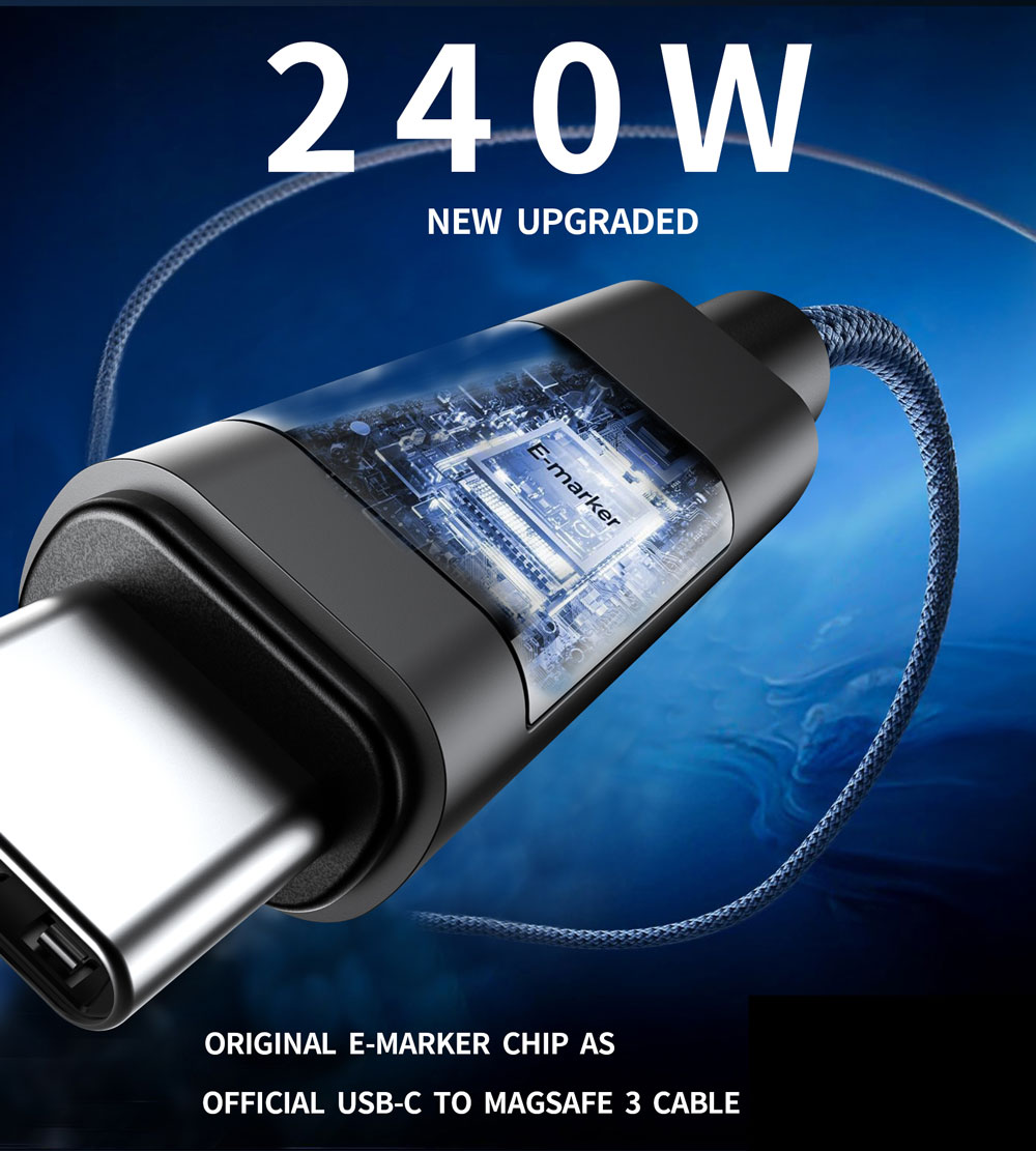 XCC 1061 PD240W USB-C to USB-C Digital Display Magnet Cable, 1.8M length XCC 1061 PD240W USB-C to USB-C Digital Display Magnet Cable, 1.8M length