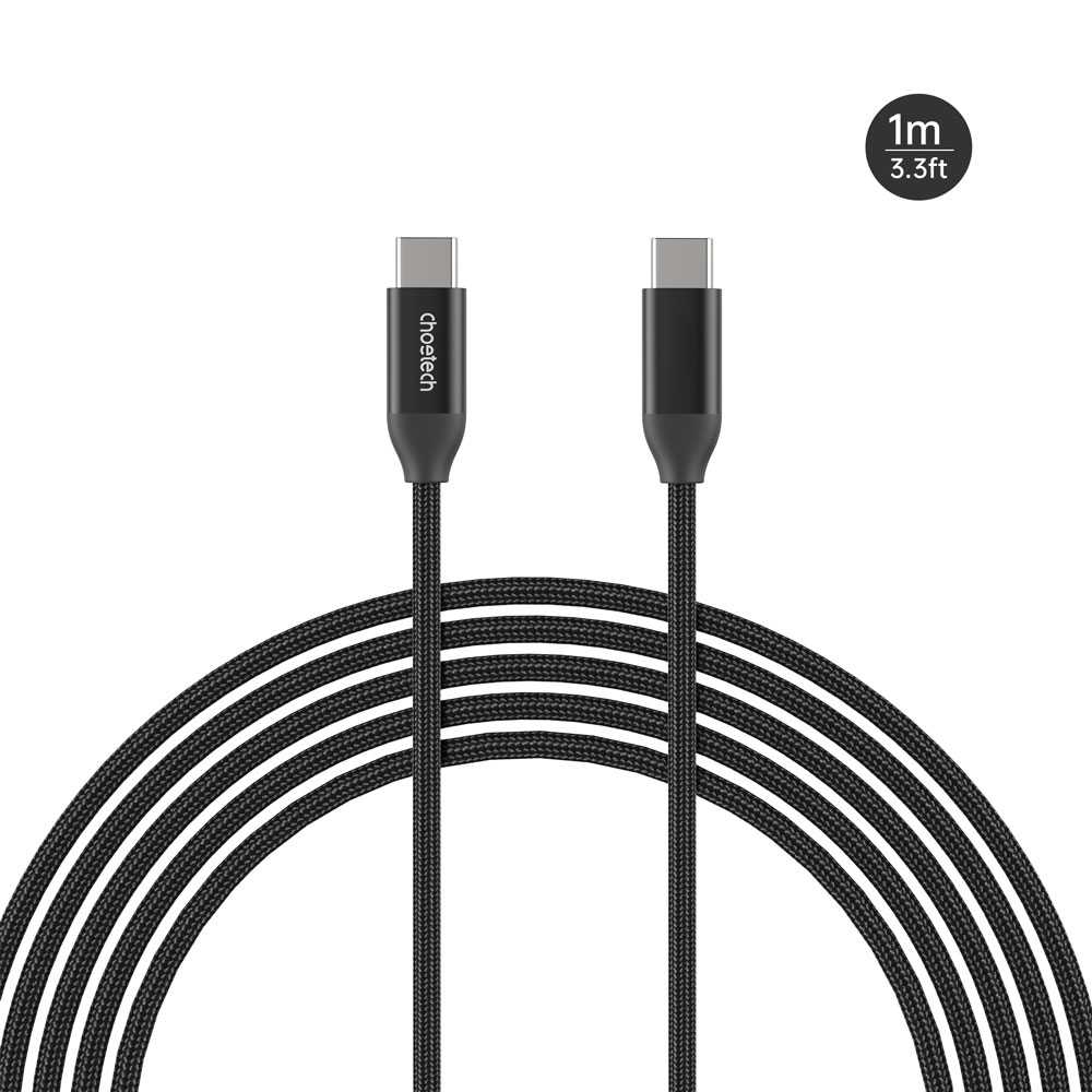 Choetech XCC-1035 PowerSync Charging Cable, USB-C to USB-C, 240W, 1.2M, Black