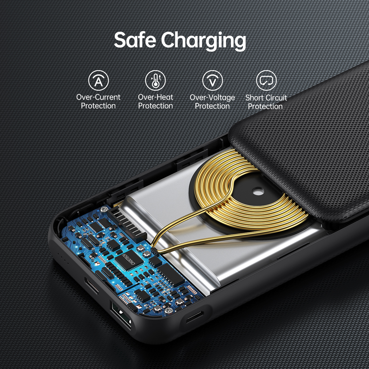 10000mAh Powerbank with PD10W Wireless Charger - B650