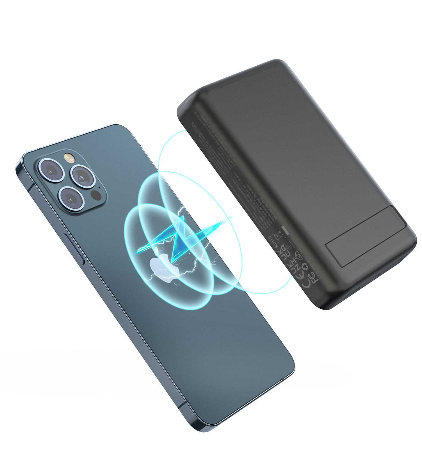 10000mAh Power Bank with PD10W Magnetic Wireless Charger - B651