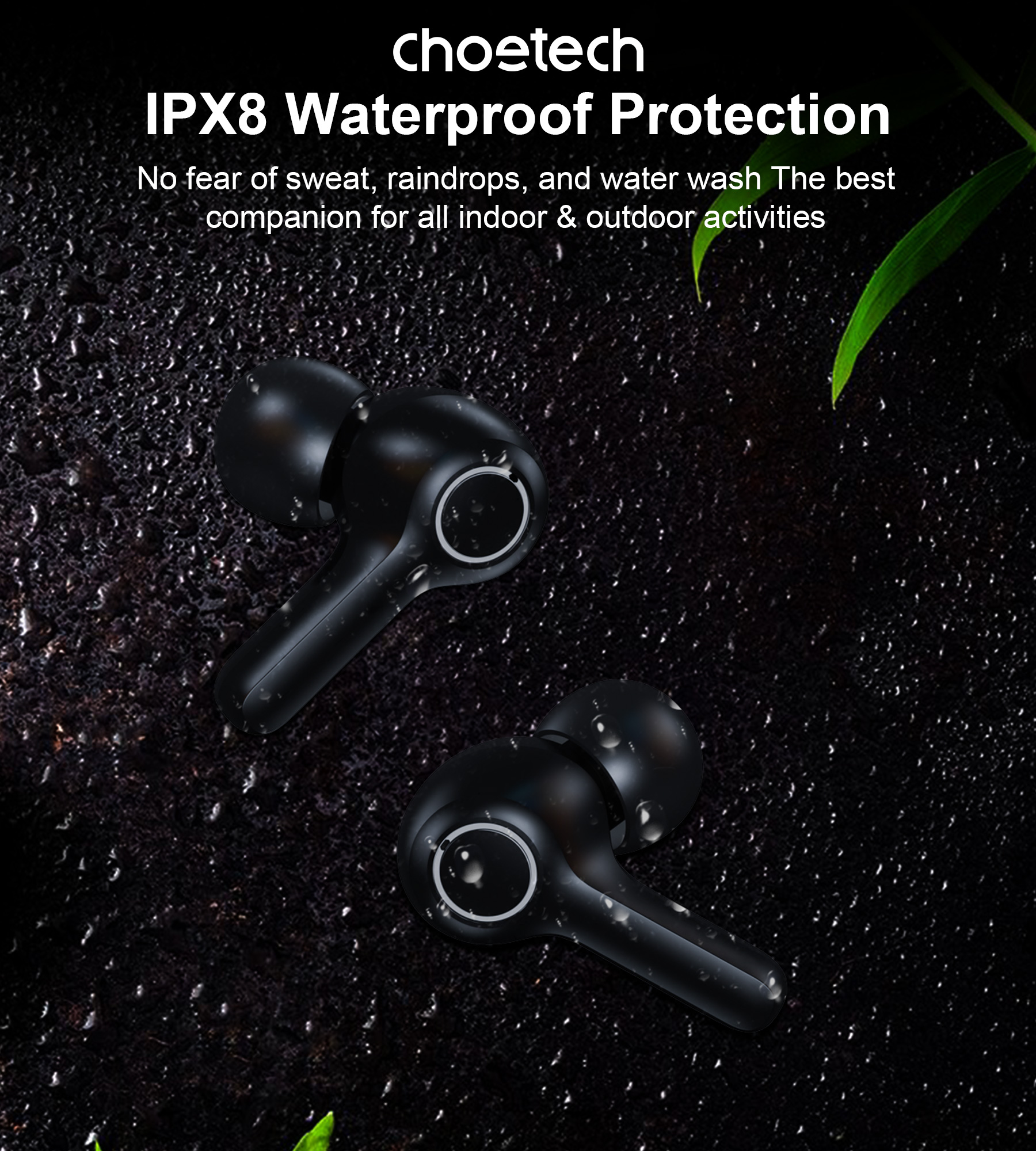 BH -T06 - Waterproof IP8X 5.2 bluetooth TWS Earbuds