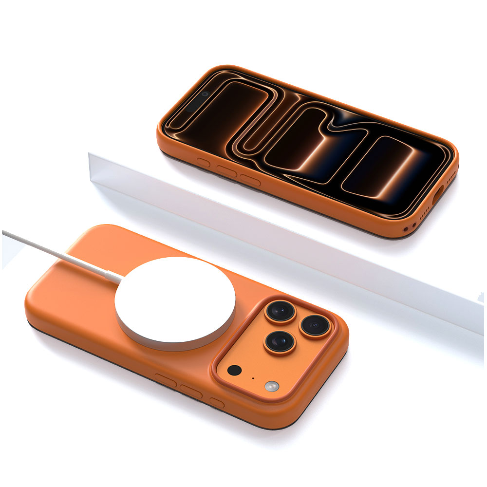 Devia Nature Series Silicone Magnetic Case for 17 Pro Max - orange