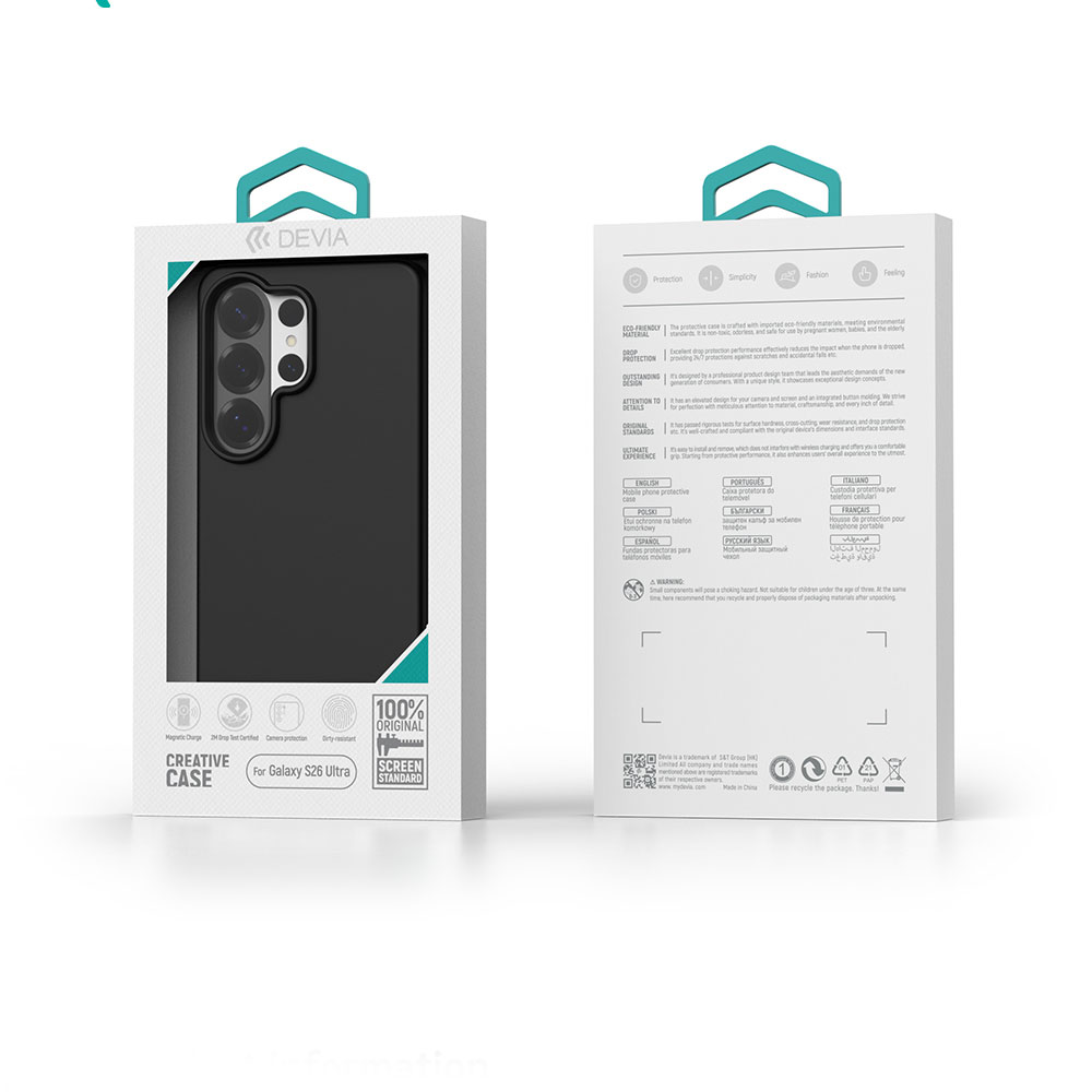 Devia Nature Series Silicone Magnetic Case for Samsung S26 Ultra Black