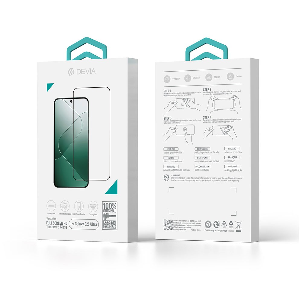 Devia Van Series Full Screen HD Tempered Glass for Samsung S26 Ultra
