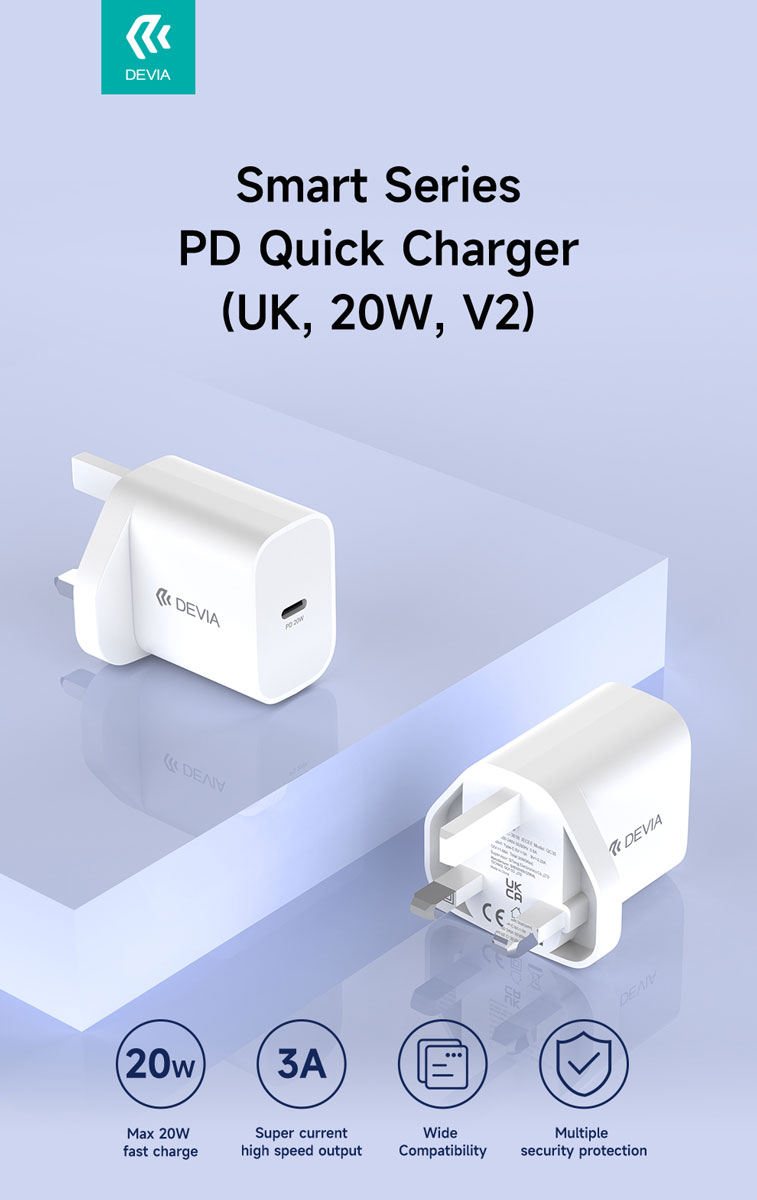 Smart Series PD  Quick Charger (UK ,20W,V2)