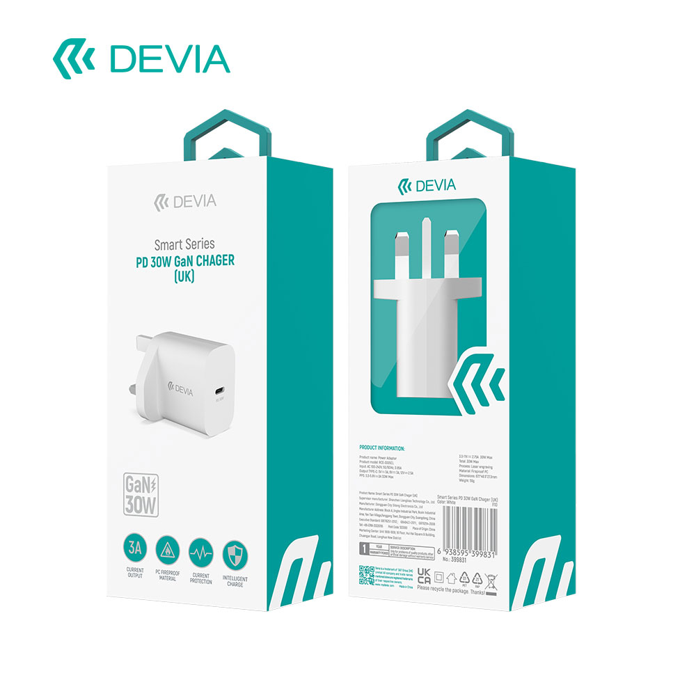 Devia Smart Series PD 30W GaN Chager(UK) 