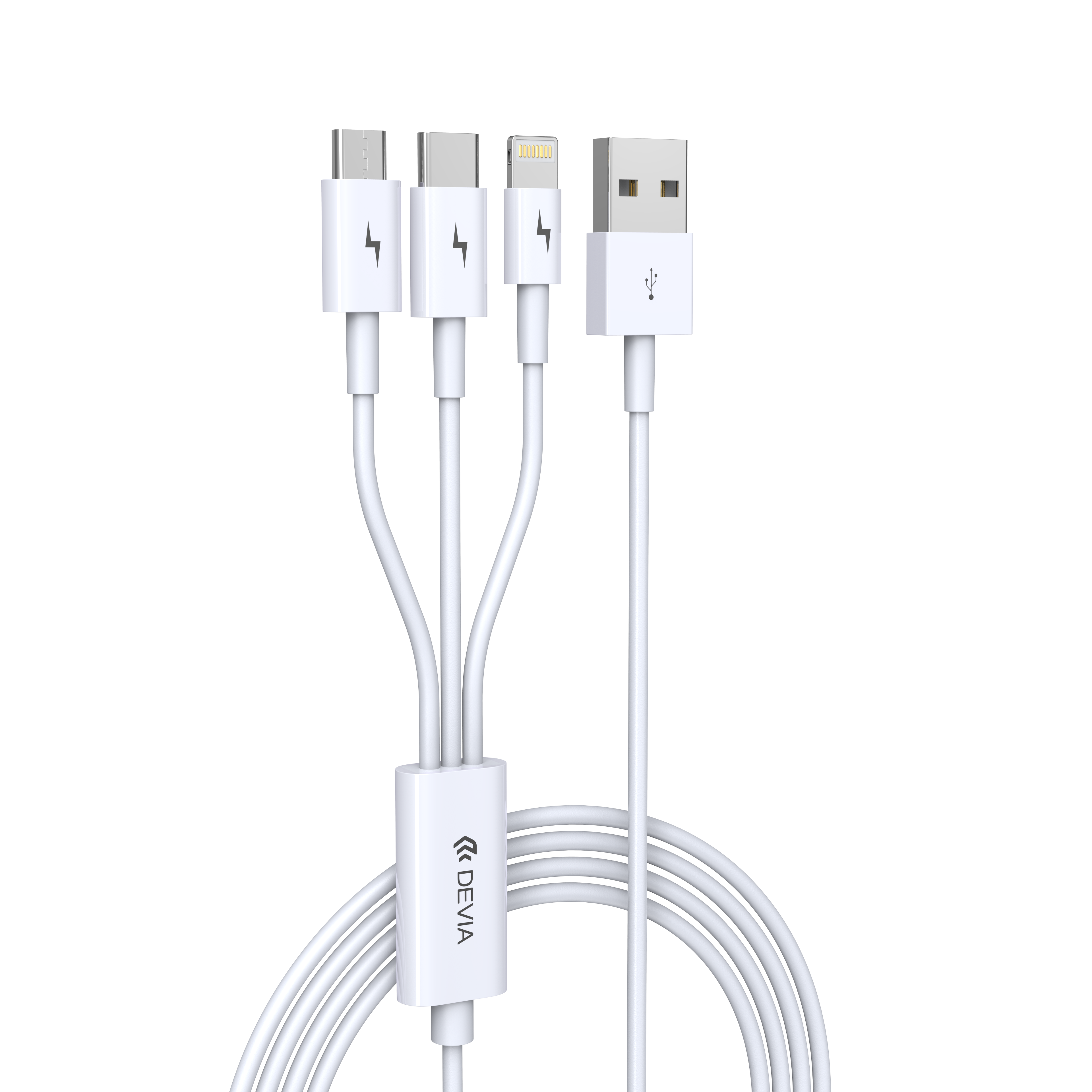 EC141-Devia Smart Series 3 In 1 Charging Cable (Micro, Type-C Lightning)