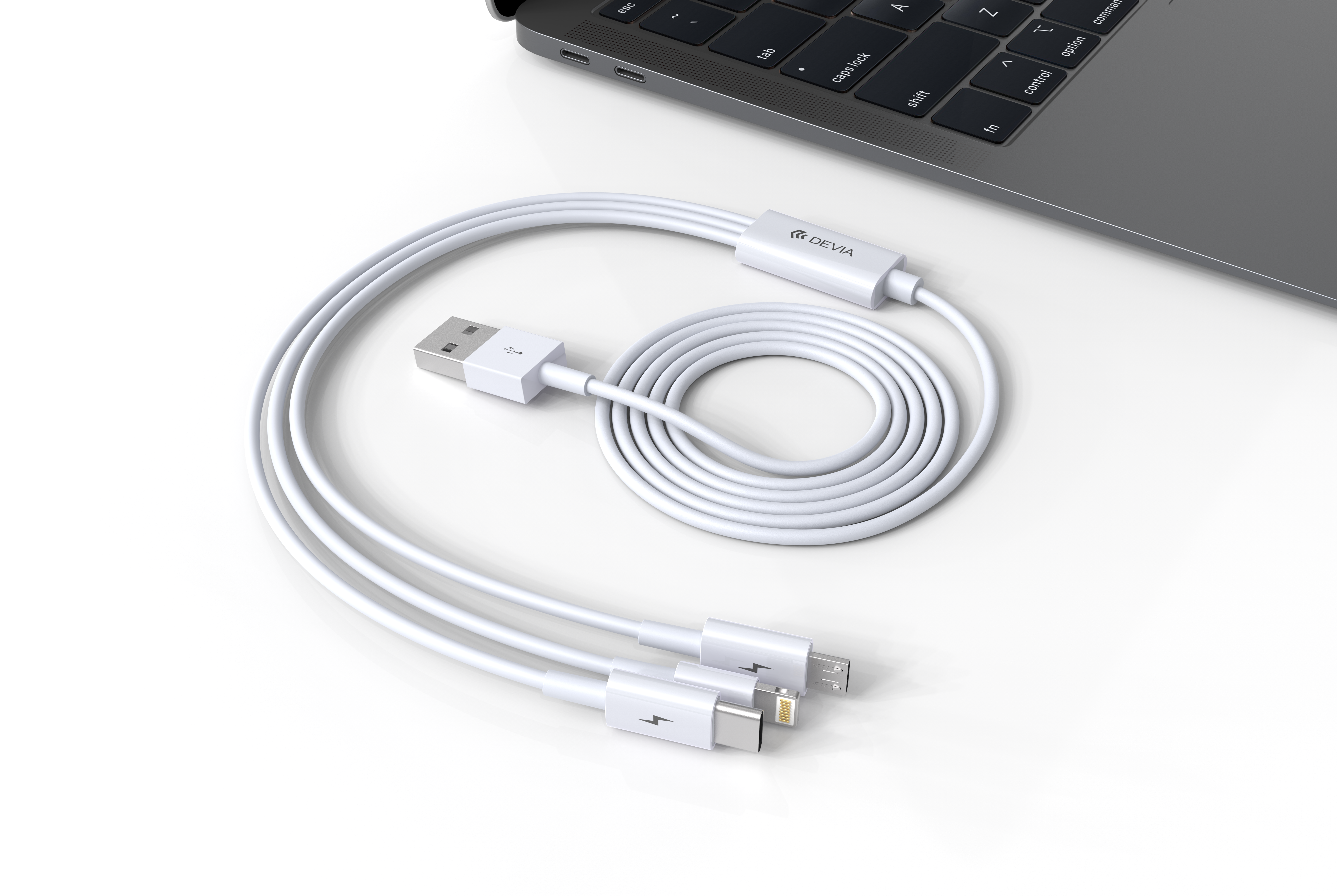 EC141-Devia Smart Series 3 In 1 Charging Cable (Micro, Type-C Lightning)