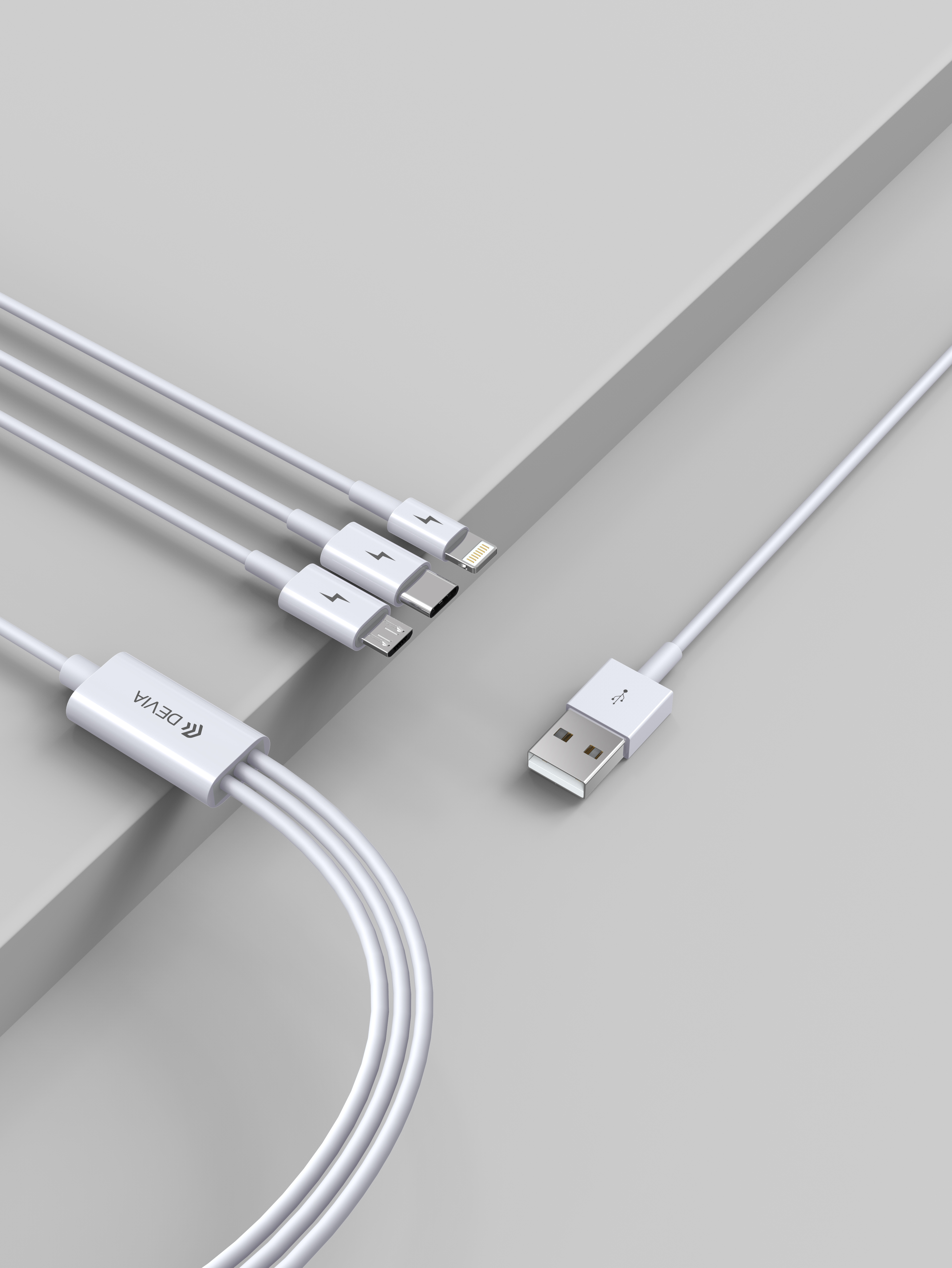 EC141-Devia Smart Series 3 In 1 Charging Cable (Micro, Type-C Lightning)