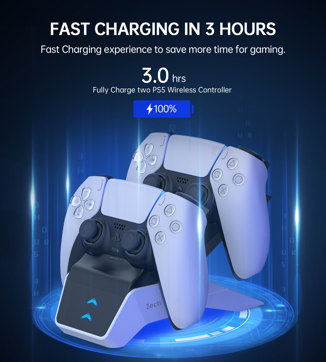 PS5 controller charger station (with adapter) - GM-P02