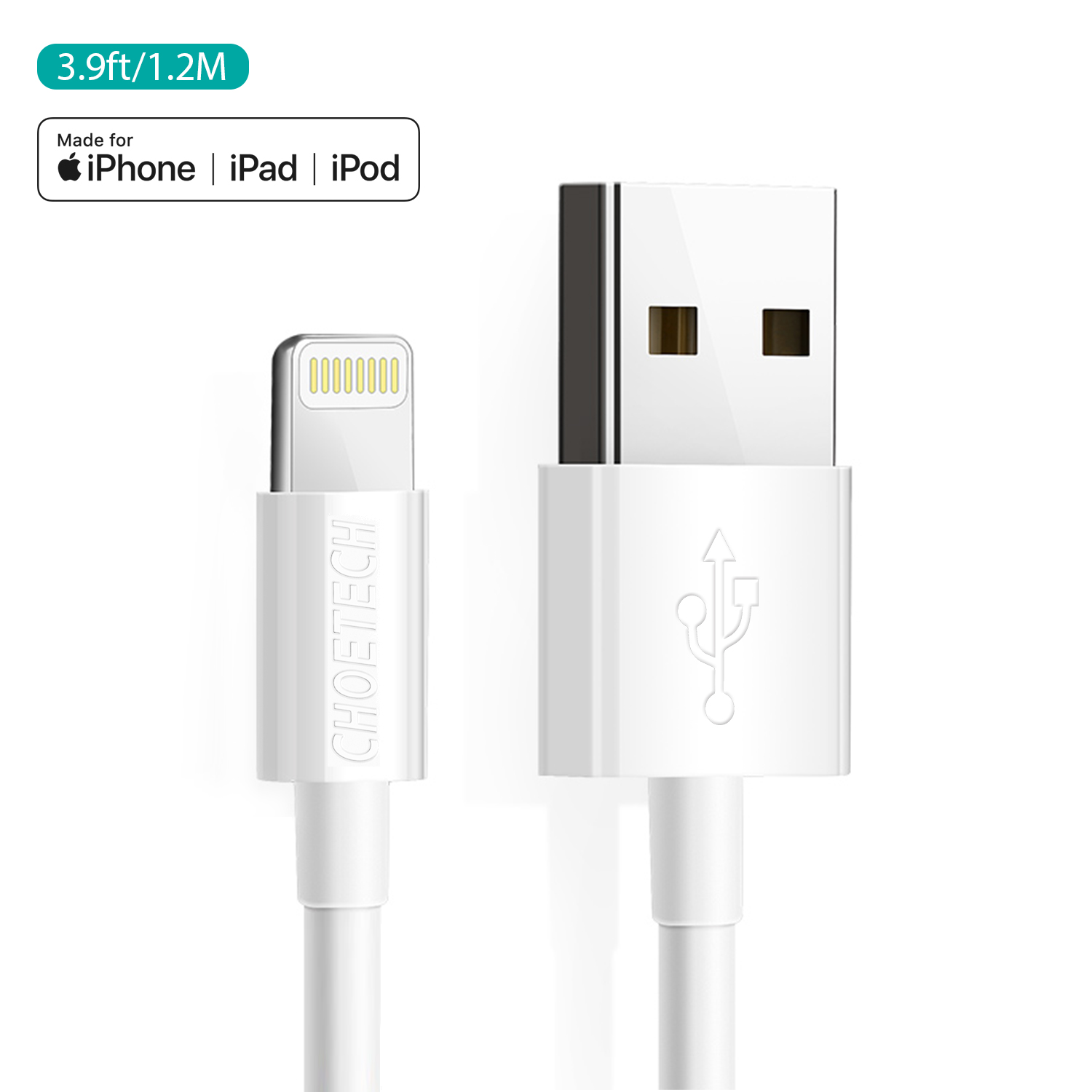 IP0026-WH-USB to Lightning MFI certified cable