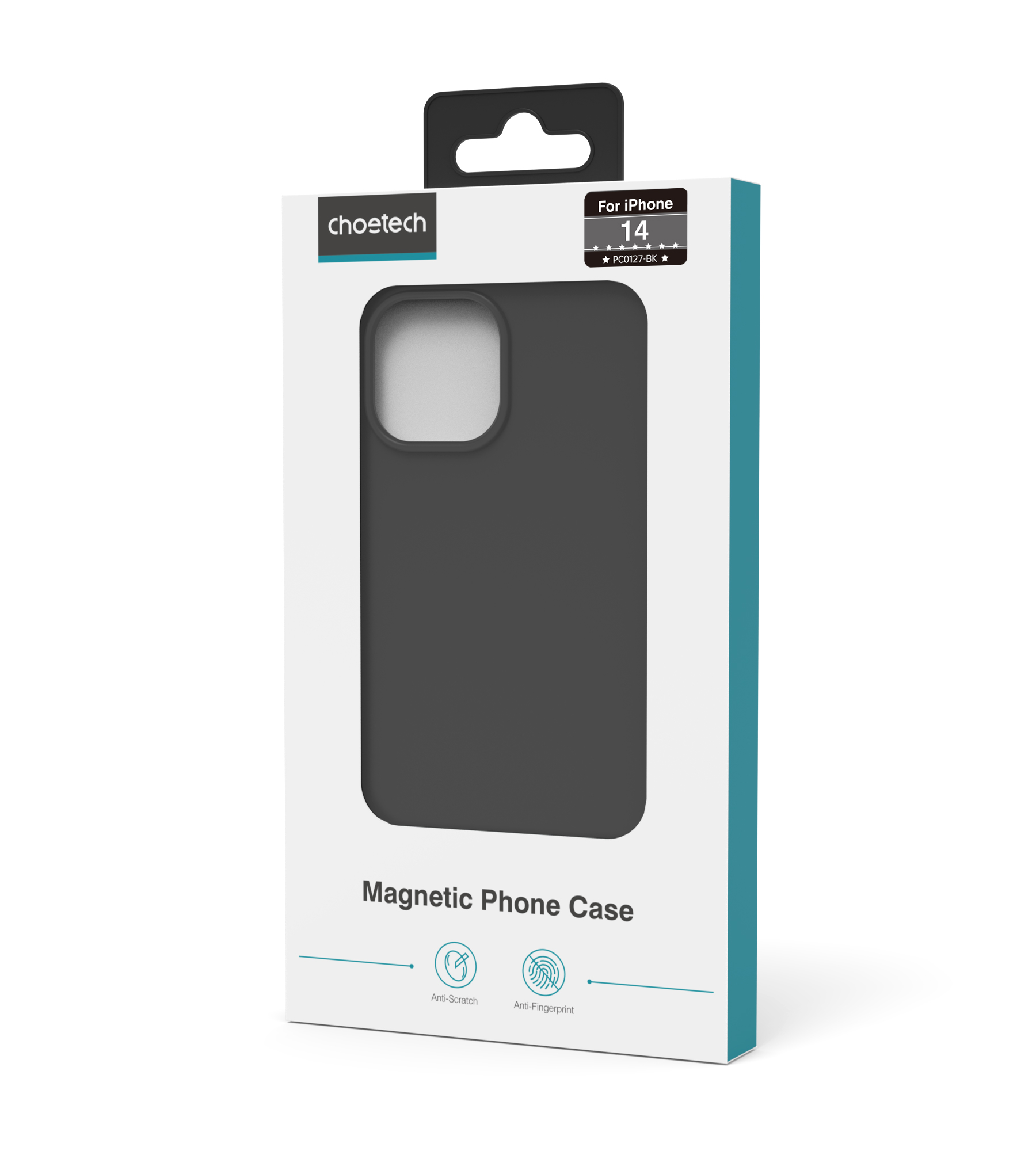 PC0115-BK-Magnetic Silicon Case for Iphone 14     