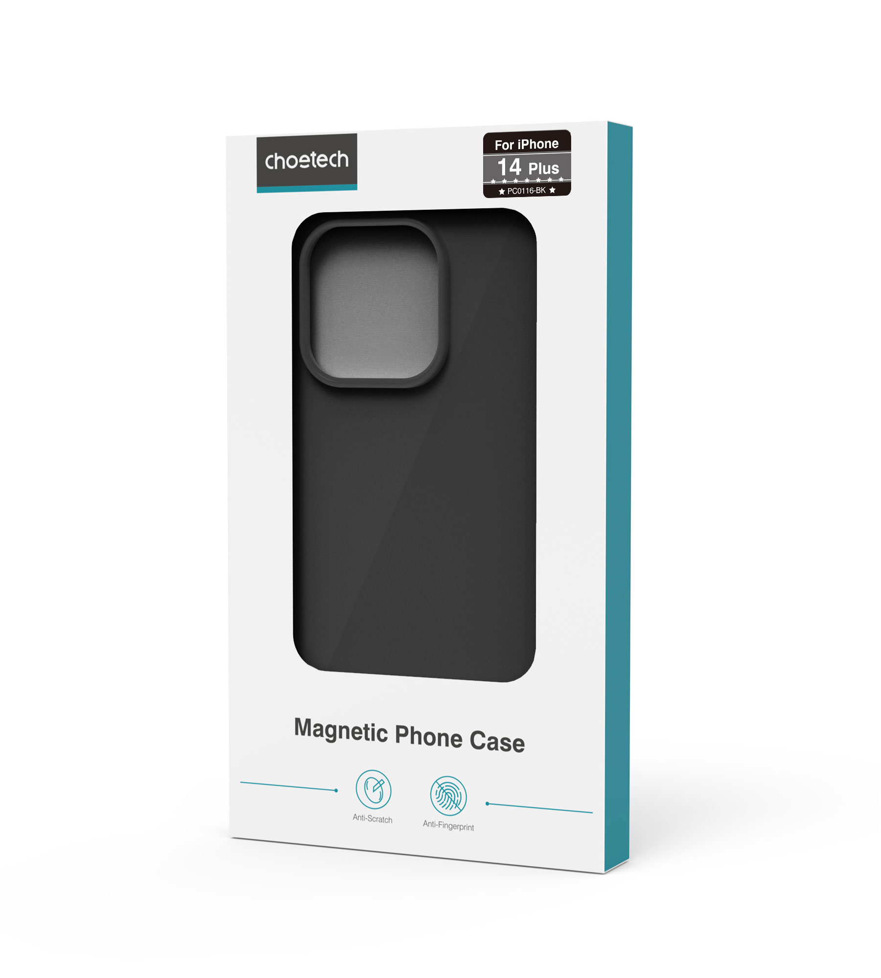 PC0116-BK-Magnetic Silicon Case for Iphone 14