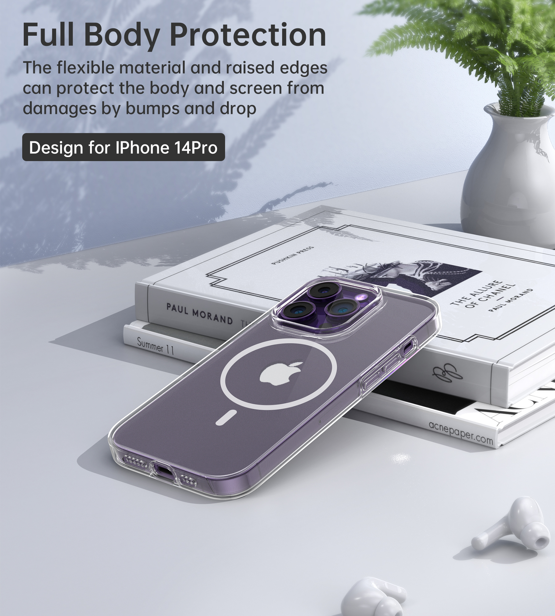 PC0121 - Transparent Maganetic case for iPhone14 Pro 