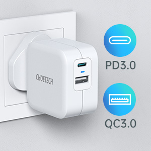 PD5002 - 38W USB-C + QC 3.0 USB Charger