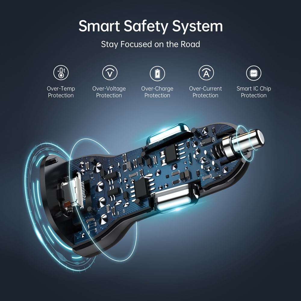 Universal 38W fast charging Car Charger - TC0005-V3